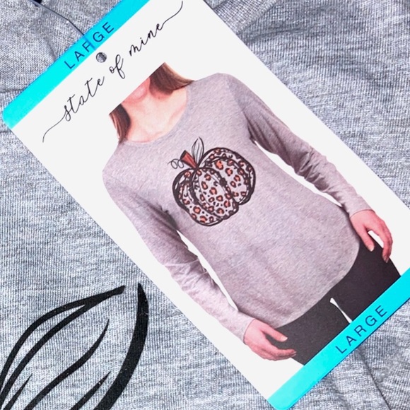 NWT! Long sleeve Pumpkin Graphic Tee - Picture 1 of 3